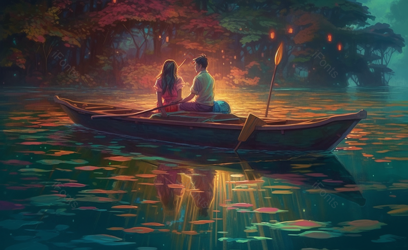 划船浩瀚星海情人节背景图,插画/手绘图,插画/手绘图库,插画/手绘图下载,插画/手绘